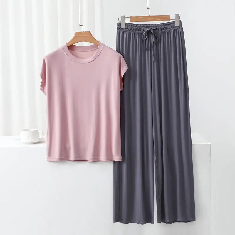 Ensemble pyjama femme en modal avec pantalon large