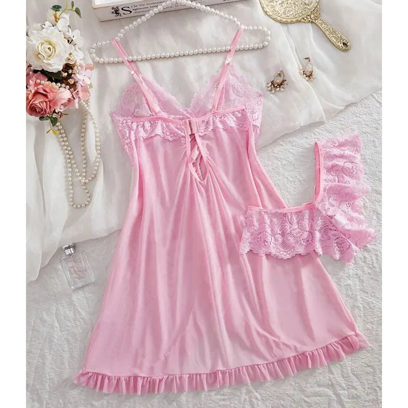 Ensemble nuisette femme en dentelle avec culotte