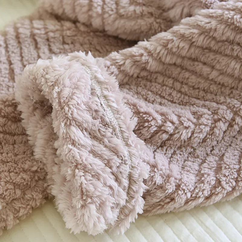 Pyjama femme flanelle épais à col V