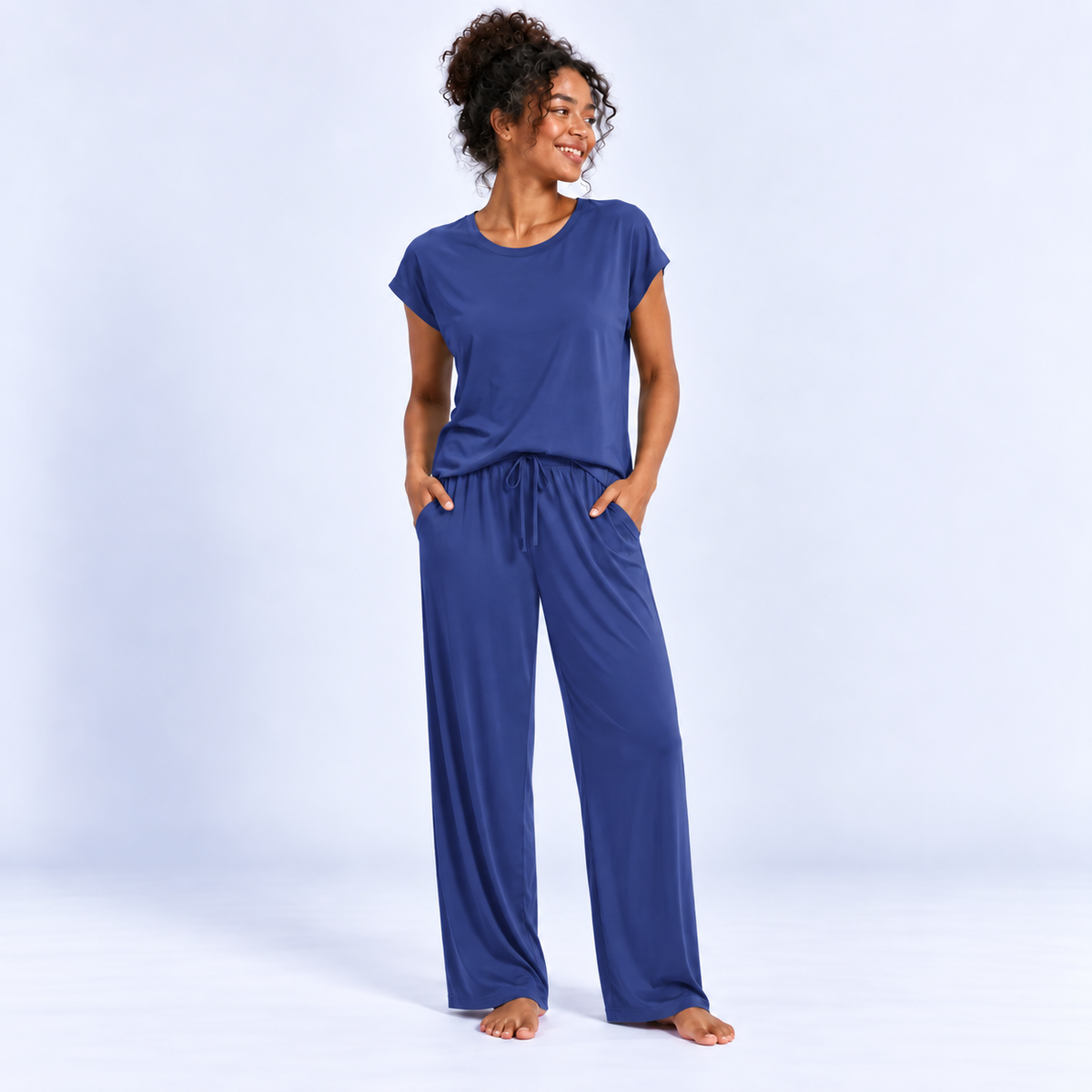 Pyjama femme en modal avec pantalon large