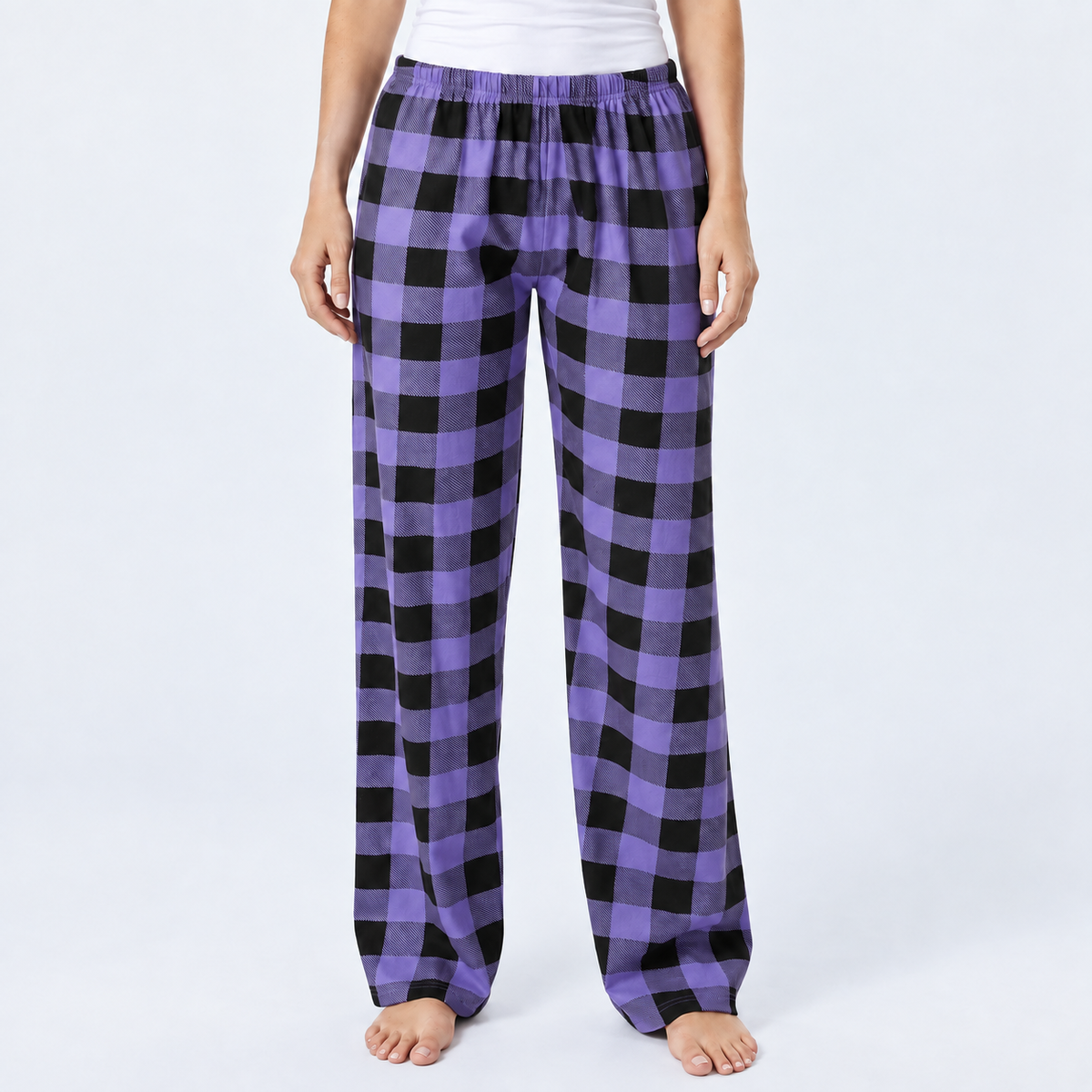Pantalon de pyjama femme à grands carreaux