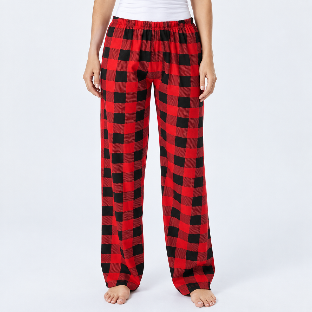Pantalon de pyjama femme à grands carreaux