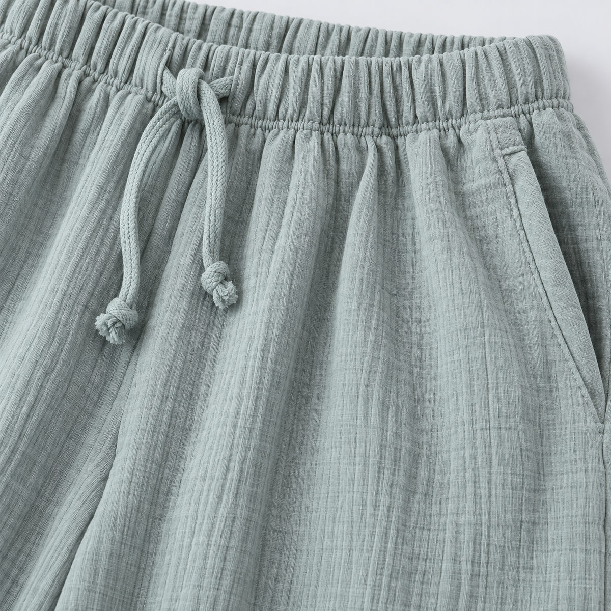Pantalon de pyjama femme en gaze de coton uni