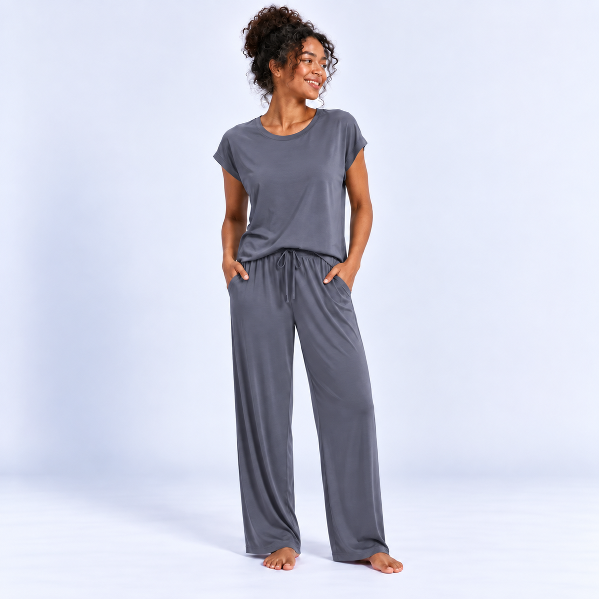 Pyjama femme en modal avec pantalon large