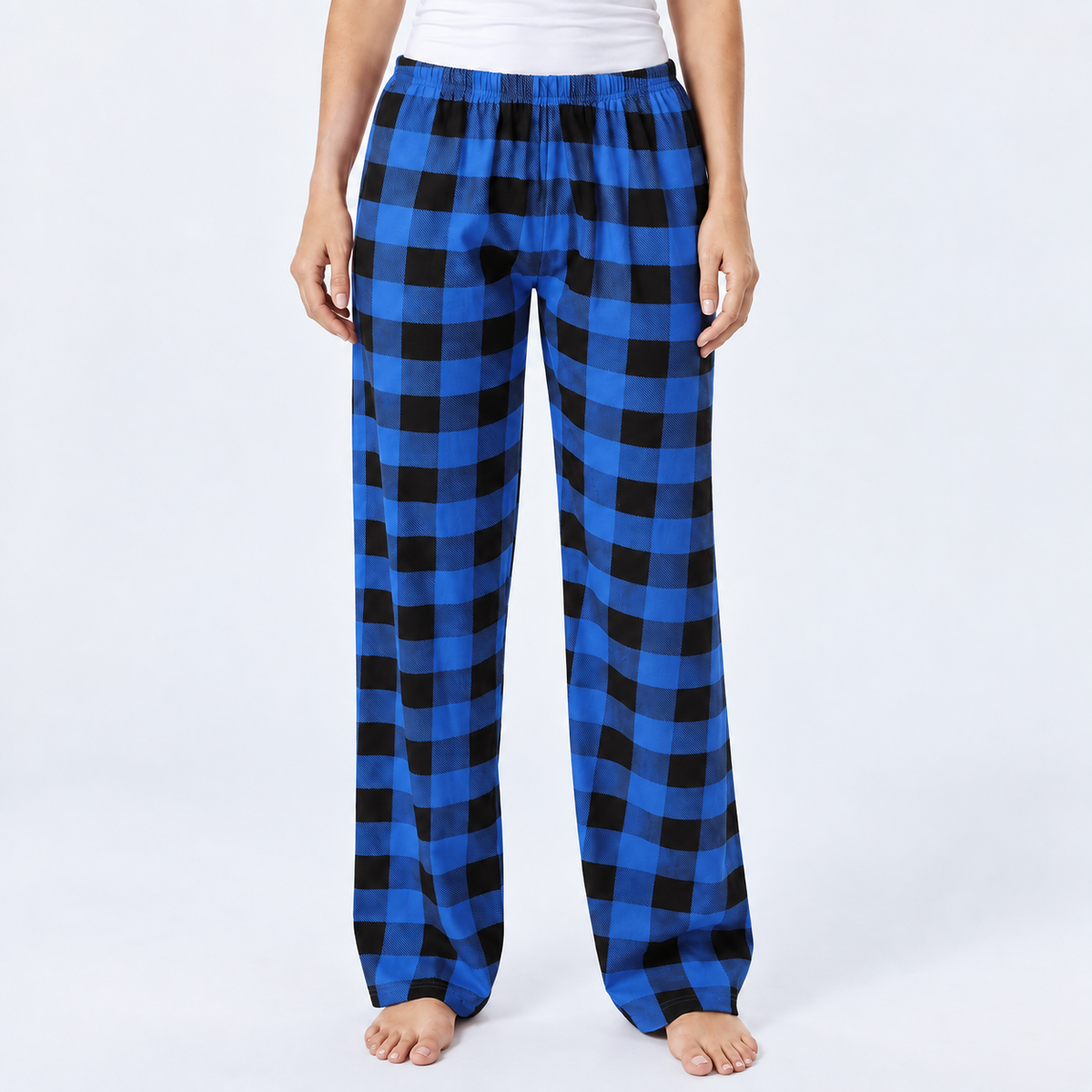 Pantalon de pyjama femme à grands carreaux